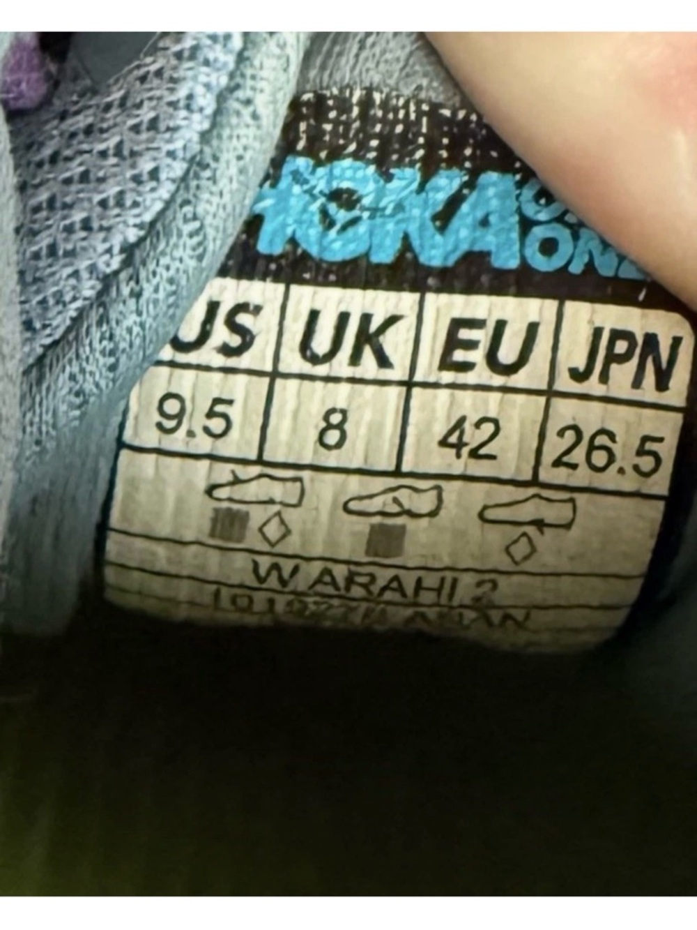 Hoka One One Womens Sz 9.5 Aqua Blue Purple Running Shoes Mesh Athletic Sneakers - Picture 11 of 16